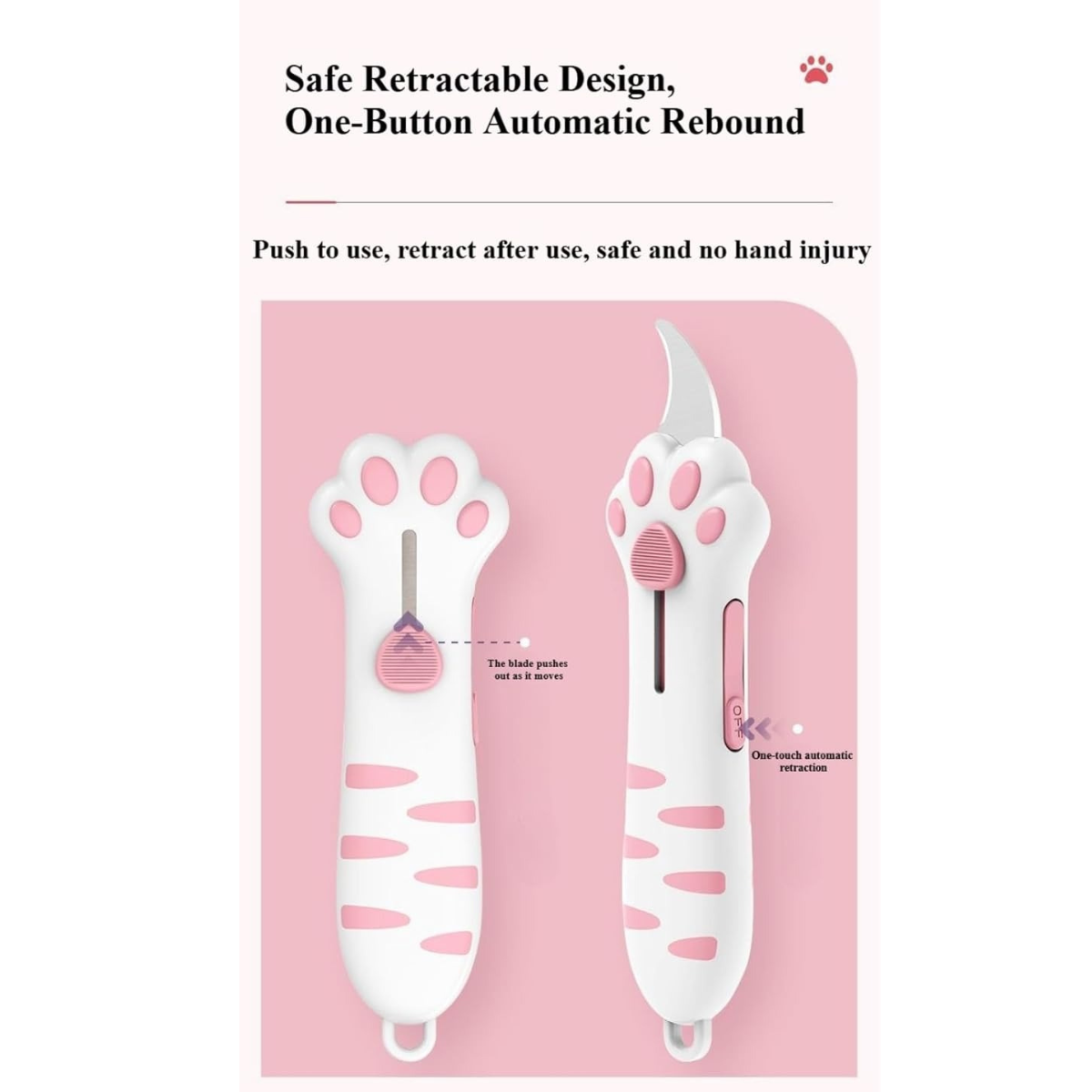Cat Paw Craft Cutter – Retractable & Safe Blade