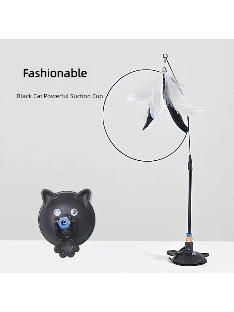 Interactive Feather Cat Teaser with Suction Cup Base - Cat Lovers Boutique