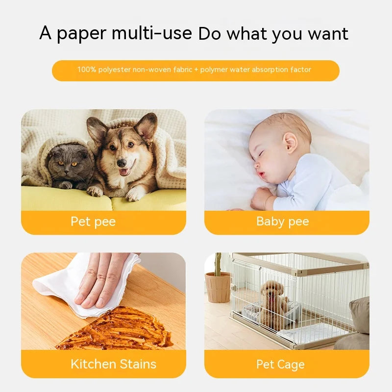 Pet Pee Pads (Set of 50) – Super Absorbent, Leak-Proof & Odor Control
