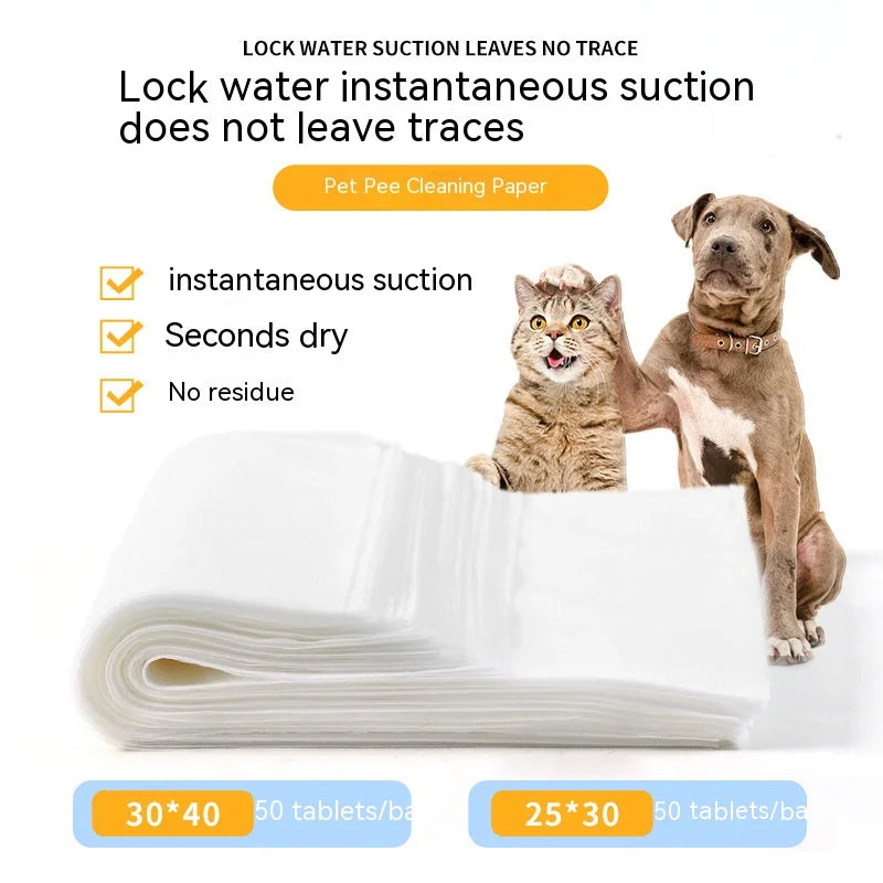 Pet Pee Pads (Set of 50) – Super Absorbent, Leak-Proof & Odor Control