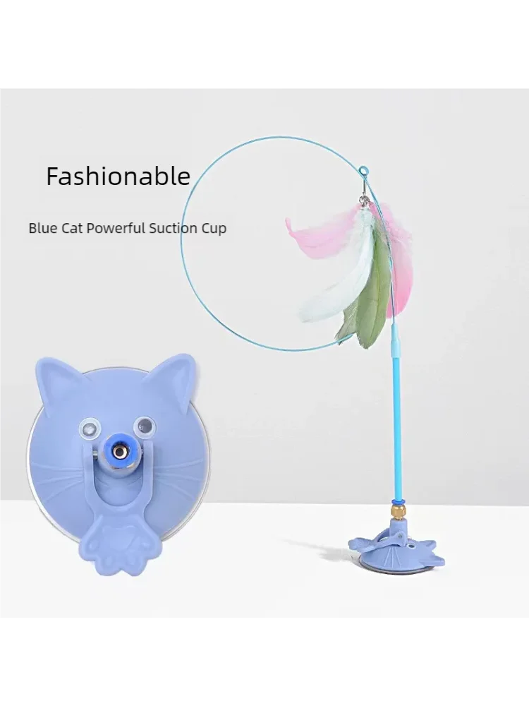 Interactive Feather Cat Teaser with Suction Cup Base - Cat Lovers Boutique