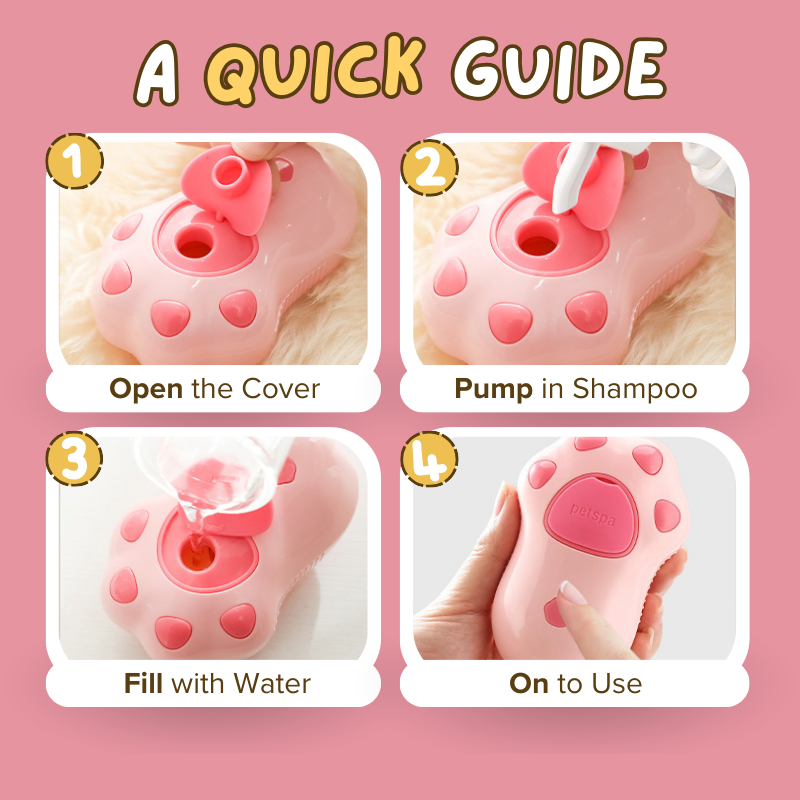SoftSpray 2-in-1 Cat Bath & Grooming Brush