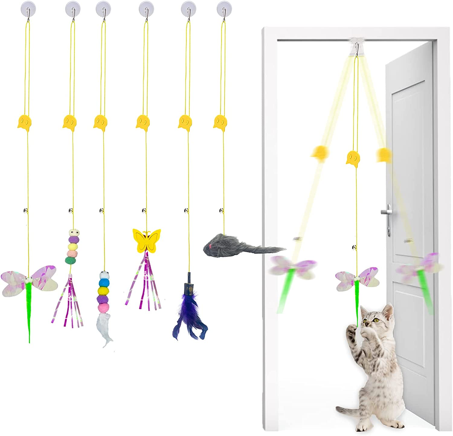 Dangling top cat toys