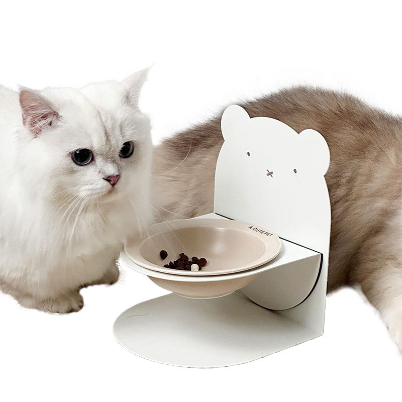 Adjustable Magnetic Ceramic Cat Bowl