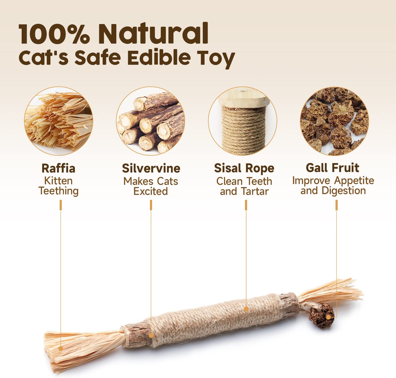 Natural Silvervine Cat Teething Chewing Sticks - Cat Lovers Boutique