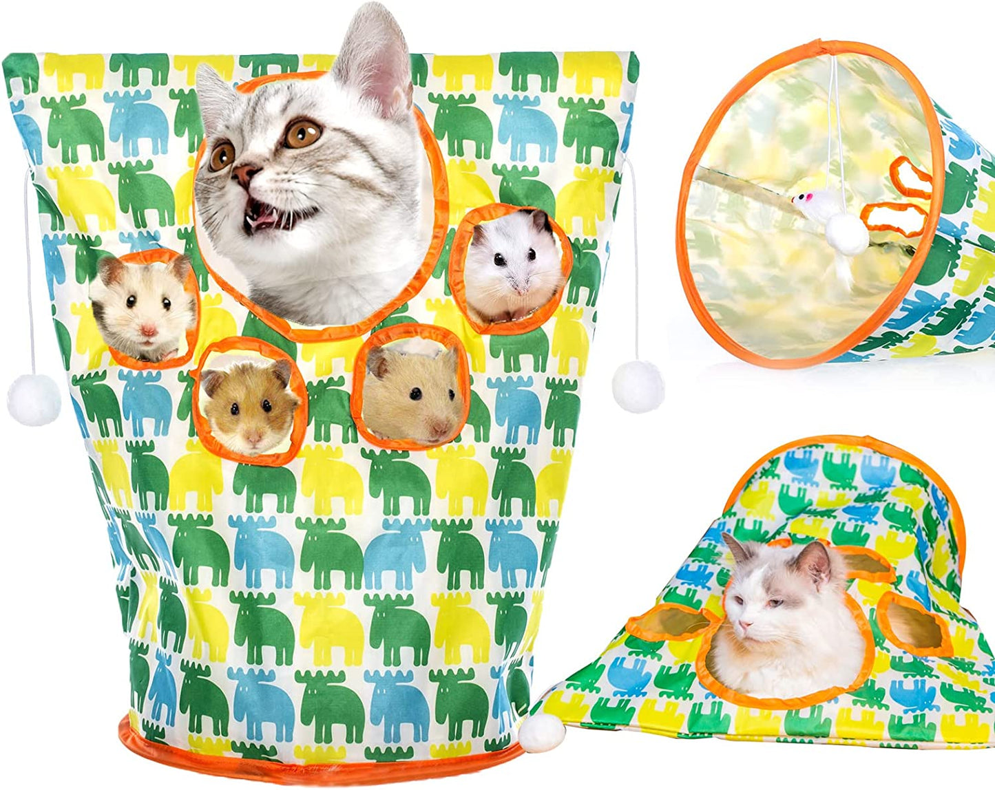 Interactive Cat Tunnel with Balls and Peephole for Exercise and Play - Cat Lovers Boutique