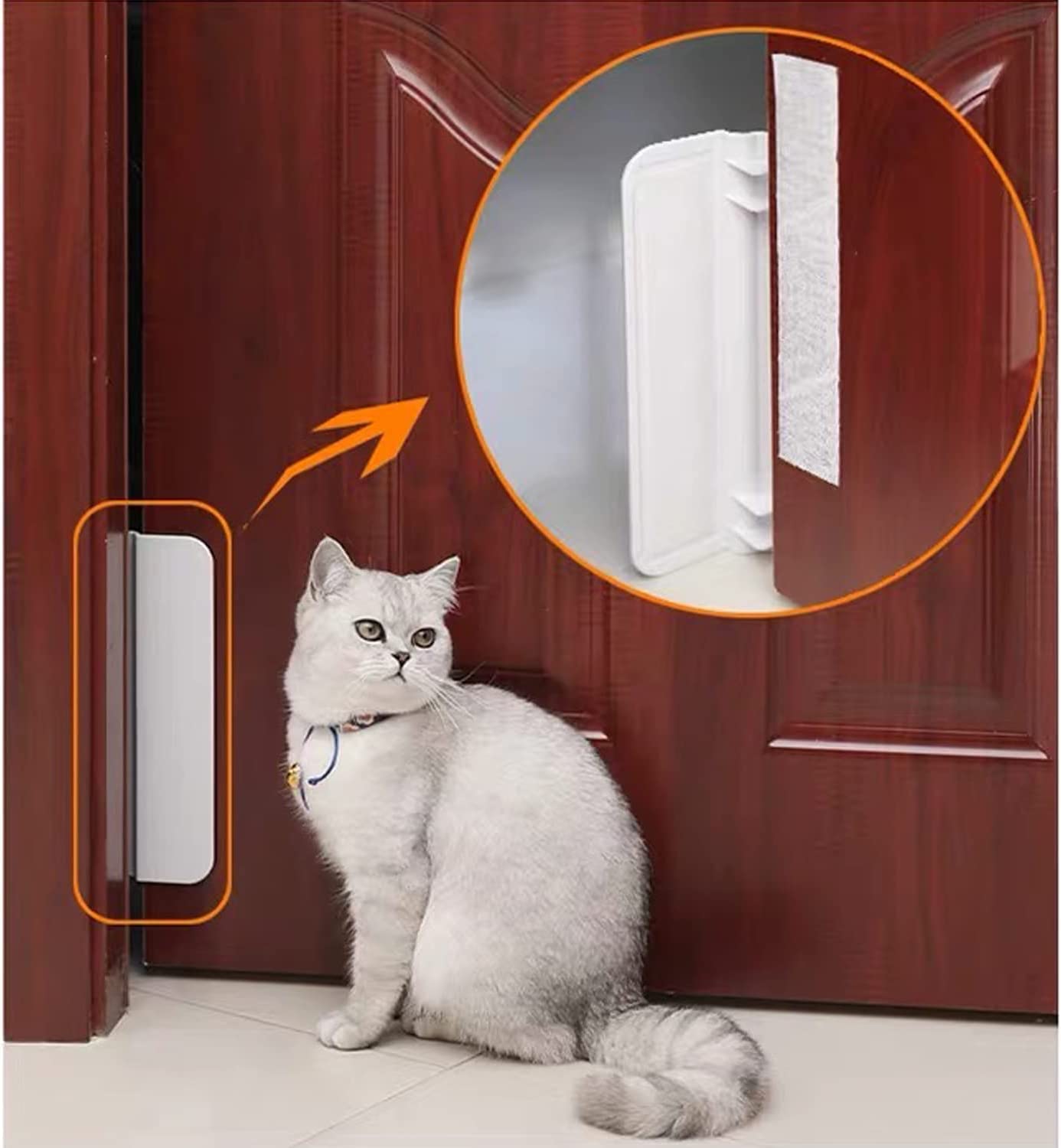 Katzentürstopper, Verstellbare Katzentür-Innentür-Alternative, Installiert  Einen Schnellen Flex-Riegel