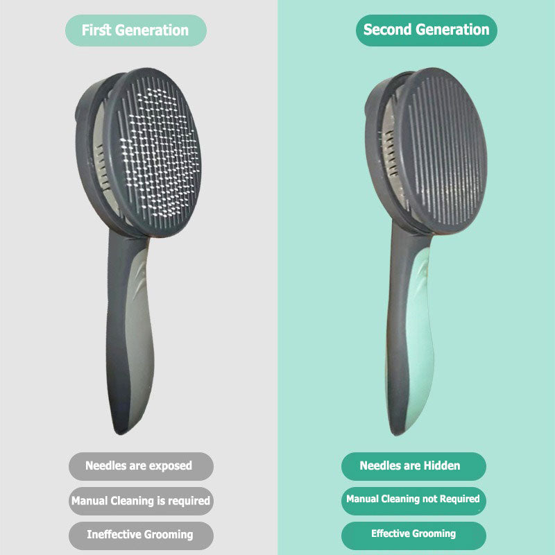 Self-Cleaning Deshedding  Slicker Brush For Cats and Dogs - Cat Lovers Boutique