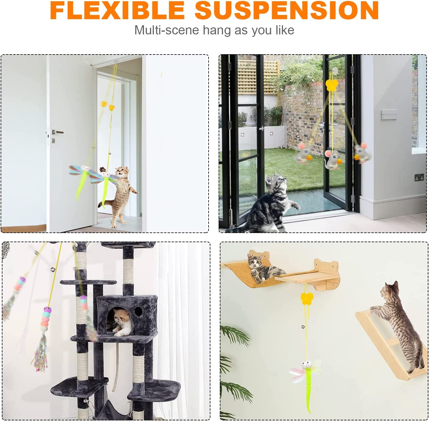 Hanging Interactive Cat Toy Set - Cat Lovers Boutique