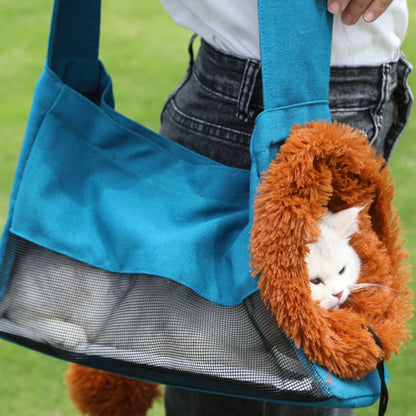 Lion-Shaped Pet Canvas Shoulder Bag 2.0 - Upgraded Design - Cat Lovers Boutique