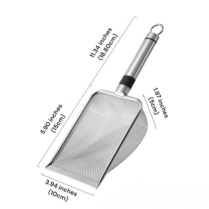 Fine Mesh Stainless Steel Cat Litter Scoop - Cat Lovers Boutique