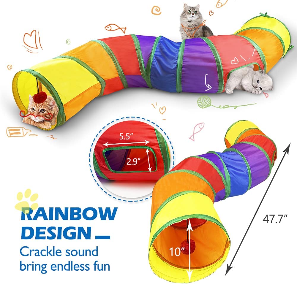 Regenbogen-Katzentunnel 