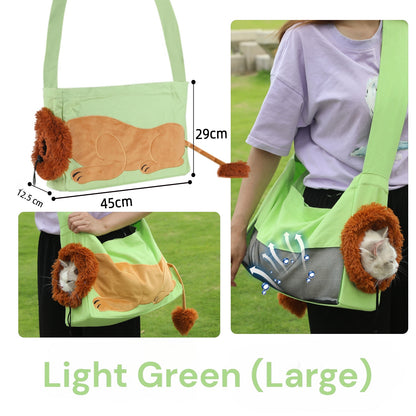 Lion-Shaped Pet Canvas Shoulder Bag 2.0 - Upgraded Design - Cat Lovers Boutique