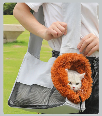 Lion-Shaped Pet Canvas Shoulder Bag 2.0 - Upgraded Design - Cat Lovers Boutique