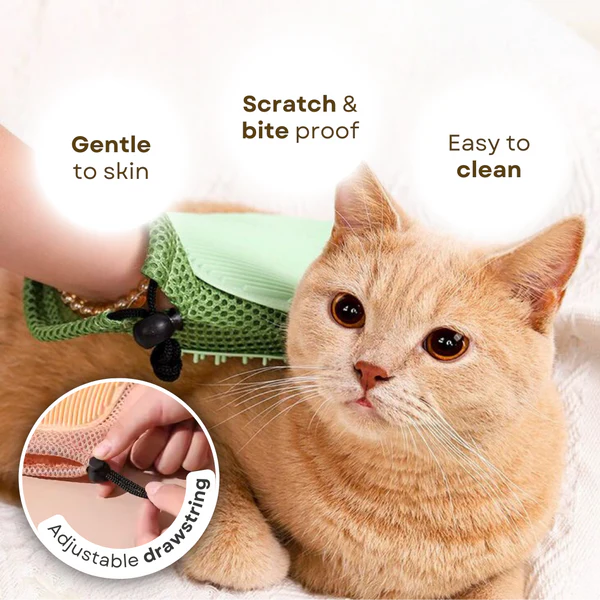 2-in-1 Grooming & Cleaning Cat Glove