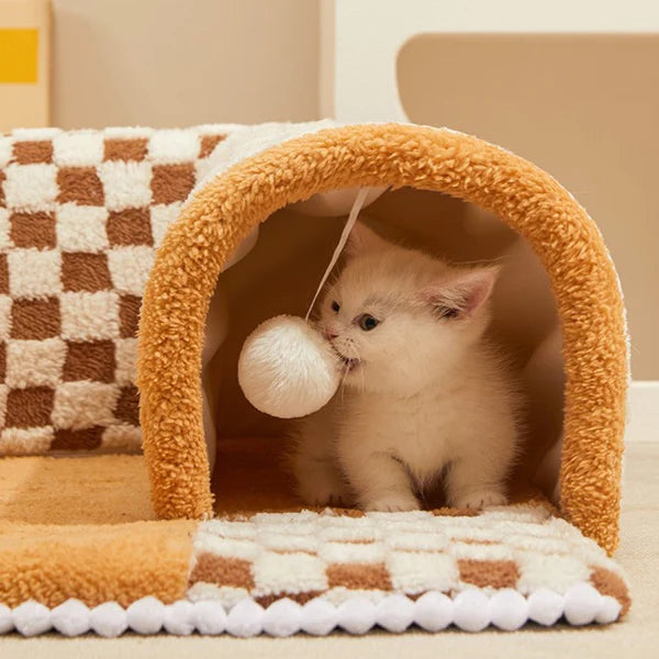 CozyCat Haven Tunnel Bed - Cat Lovers Boutique