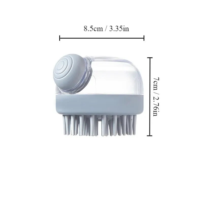 Soft Silicone Pet Bath Brush with Shampoo Dispenser - Cat Lovers Boutique