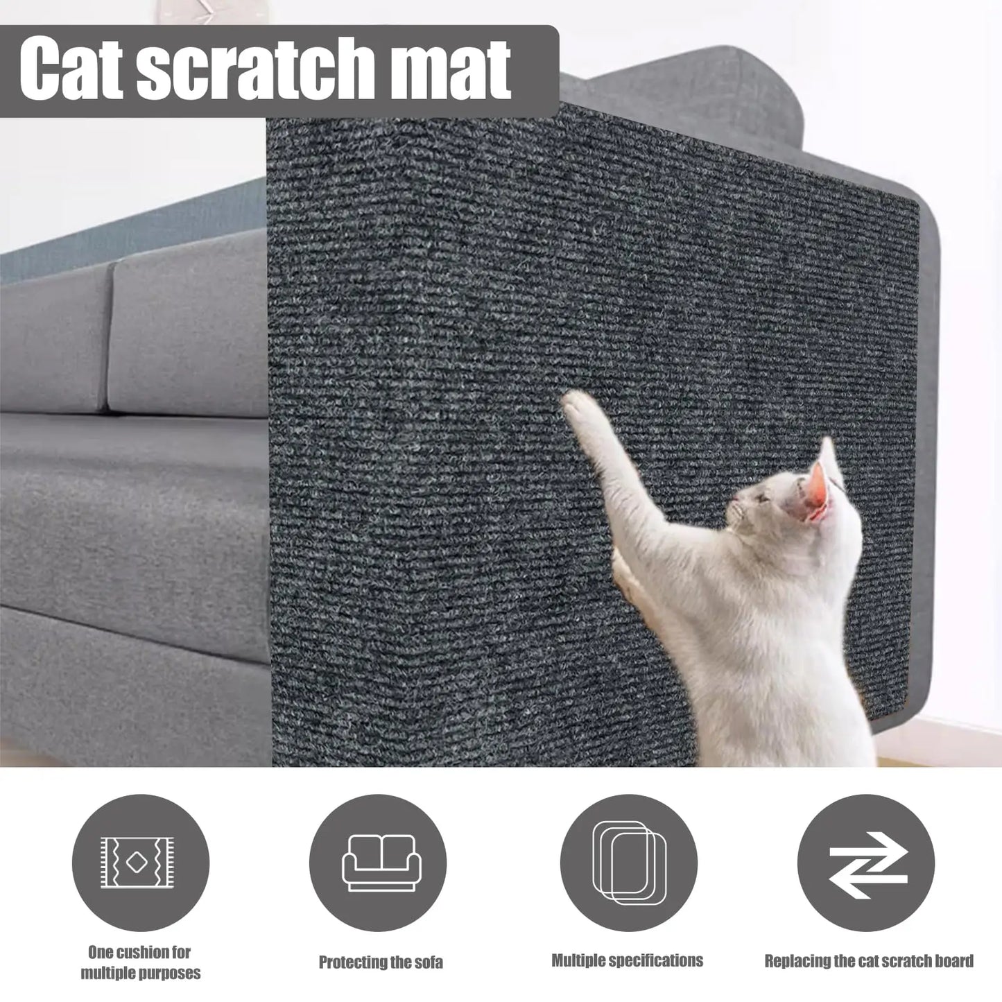 Customizable Self-Adhesive Cat Scratch Mat - Furniture Protector - Cat Lovers Boutique