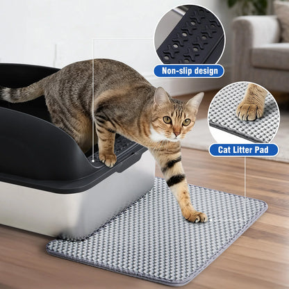 Stainless Steel Cat Litter Box with Lid, Scoop & Mat - Cat Lovers Boutique