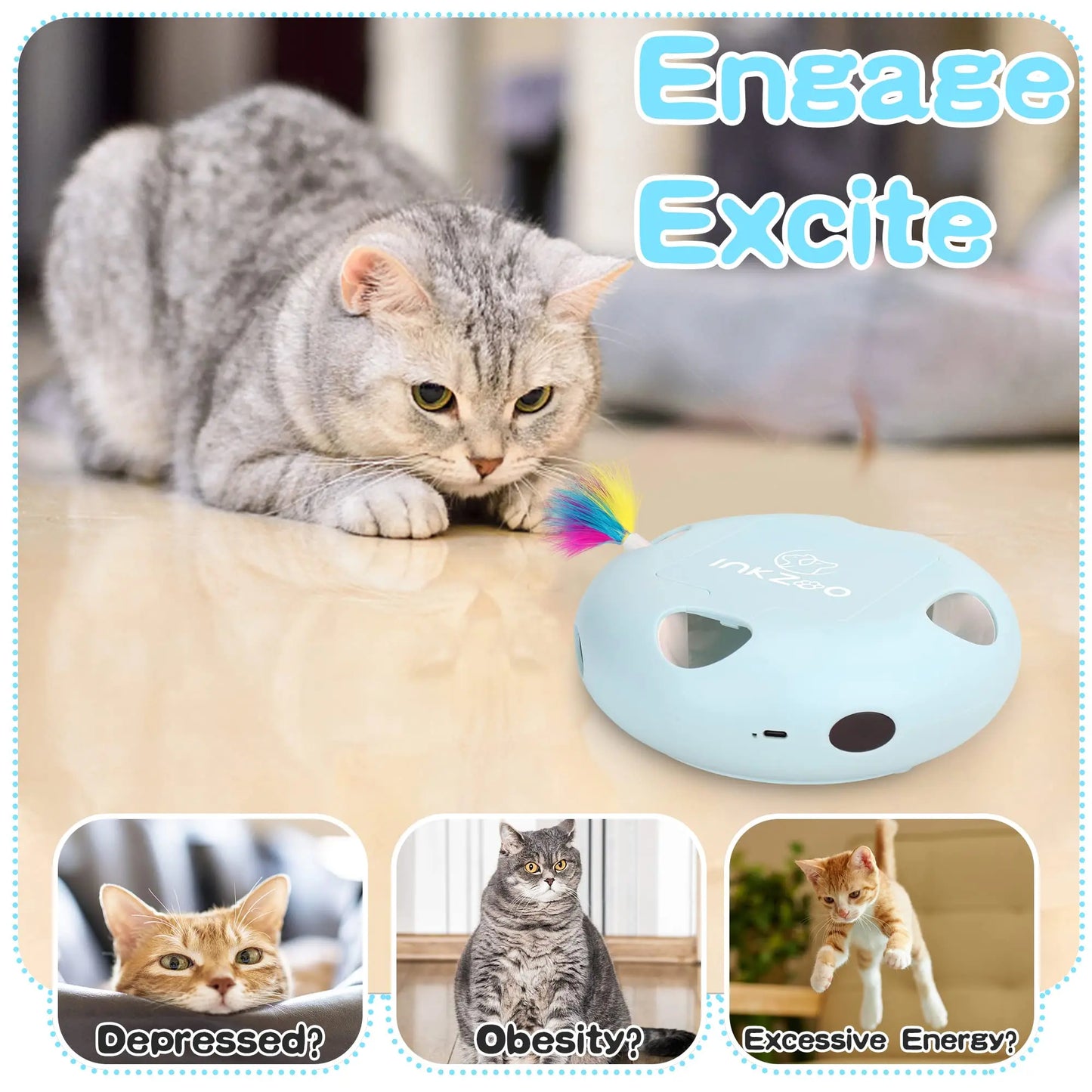 Interactive Whack-A-Mole Cat Toy with Smart Sensor Activation - Cat Lovers Boutique