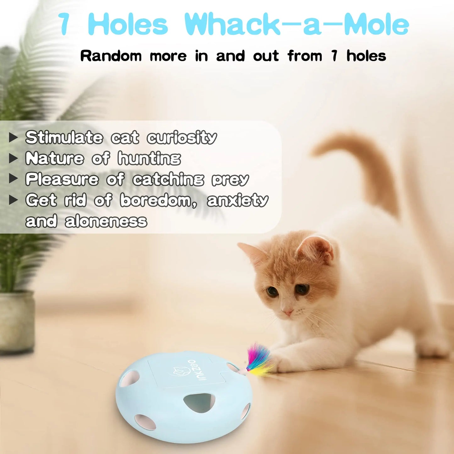 Interactive Whack-A-Mole Cat Toy with Smart Sensor Activation - Cat Lovers Boutique