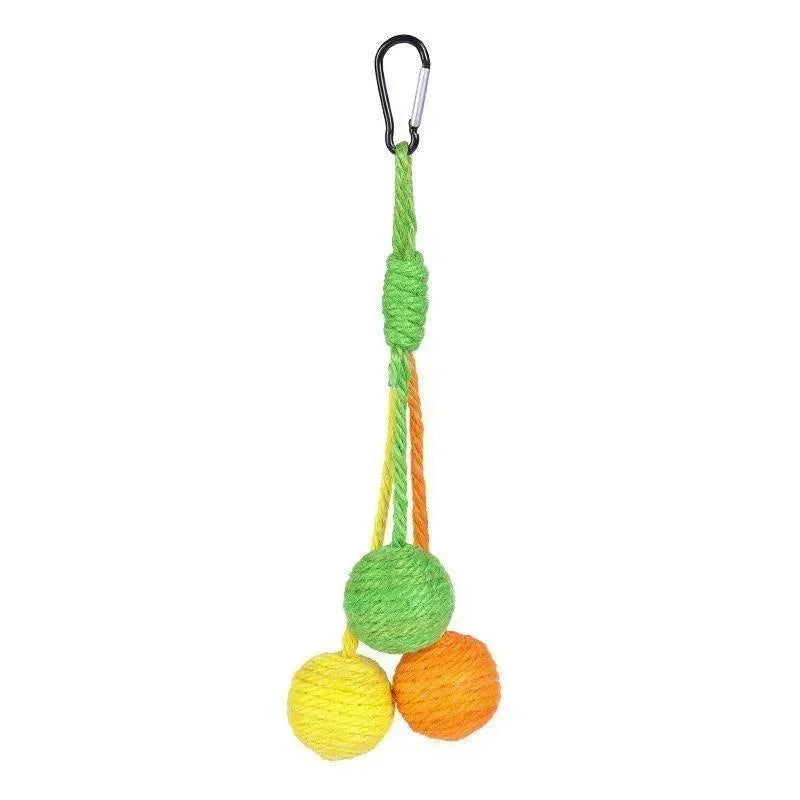 Hanging Sisal Cat Toy with Bells - Cat Lovers Boutique