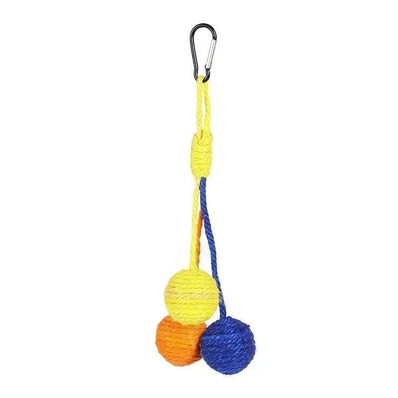 Hanging Sisal Cat Toy with Bells - Cat Lovers Boutique