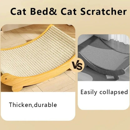 Wooden Cat Scratcher Bed