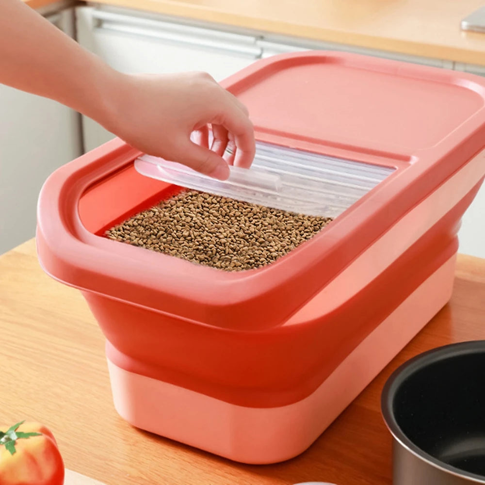 Collapsible Airtight Cat Dog Food Storage Container - Cat Lovers Boutique