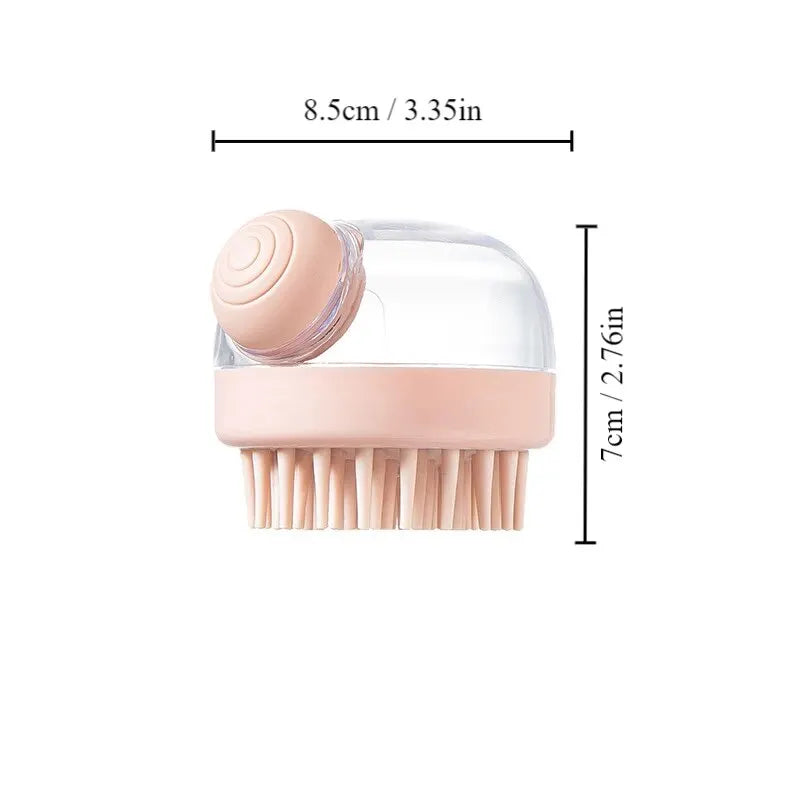 Soft Silicone Pet Bath Brush with Shampoo Dispenser - Cat Lovers Boutique