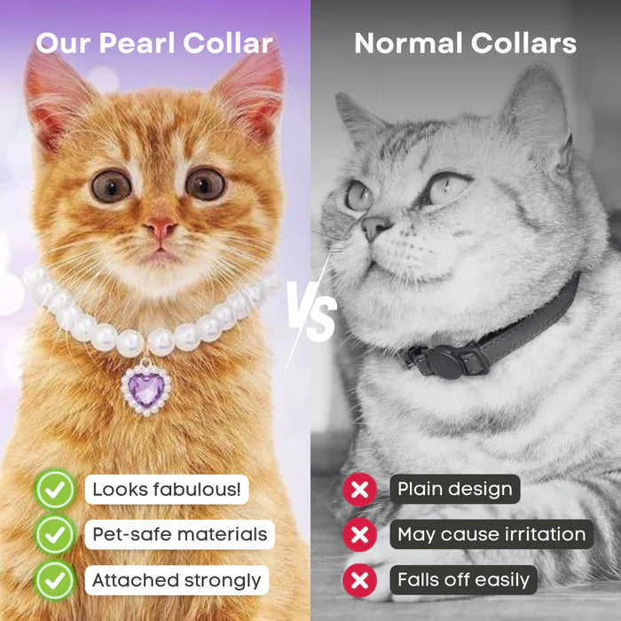 Sparkling Pearl Cat Collar