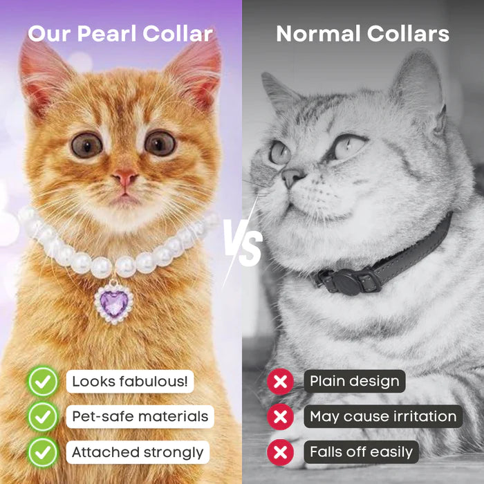 Sparkling Pearl Cat Collar - Cat Lovers Boutique