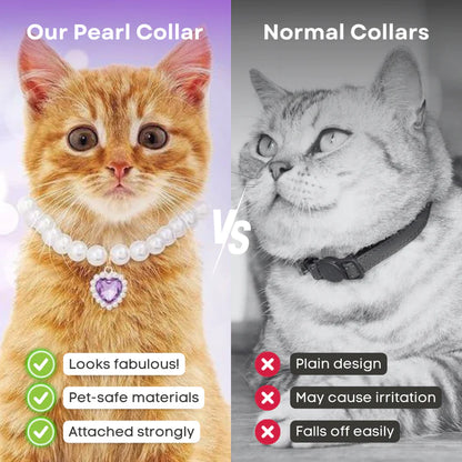 Sparkling Pearl Cat Collar - Cat Lovers Boutique