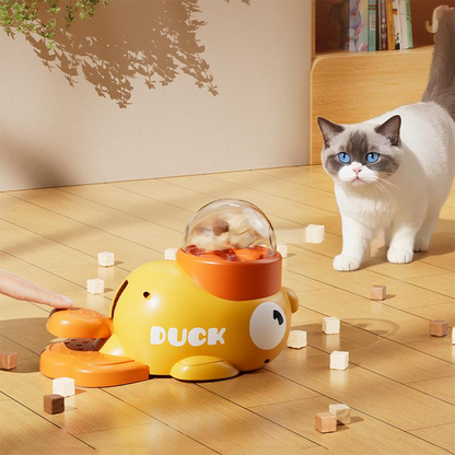 Interactive Duck Treat Dispenser Toy for Cats