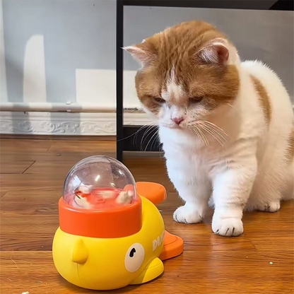 Interactive Duck Treat Dispenser Toy for Cats