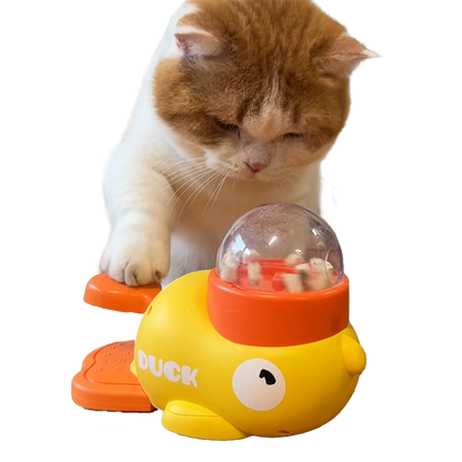 Interactive Duck Treat Dispenser Toy for Cats