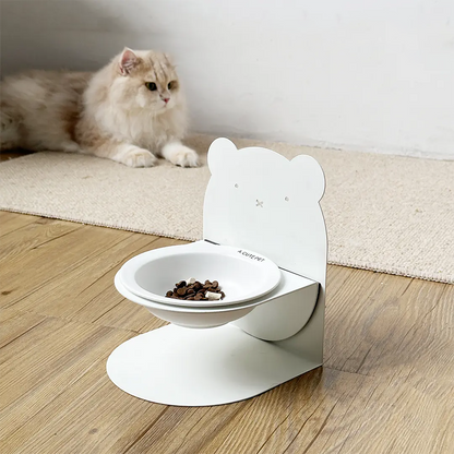 Adjustable Magnetic Ceramic Cat Bowl