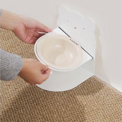 Adjustable Magnetic Ceramic Cat Bowl