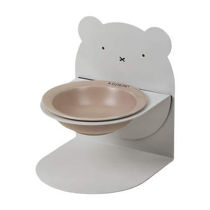 Adjustable Magnetic Ceramic Cat Bowl