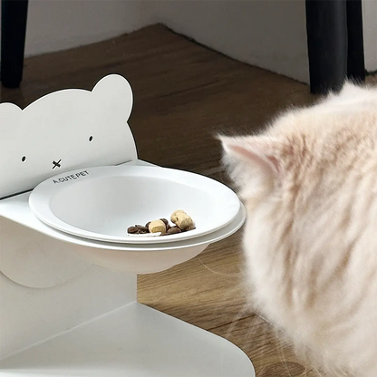 Adjustable Magnetic Ceramic Cat Bowl