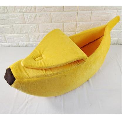 Cozy Banana-Shaped Cat Bed - Cat Lovers Boutique