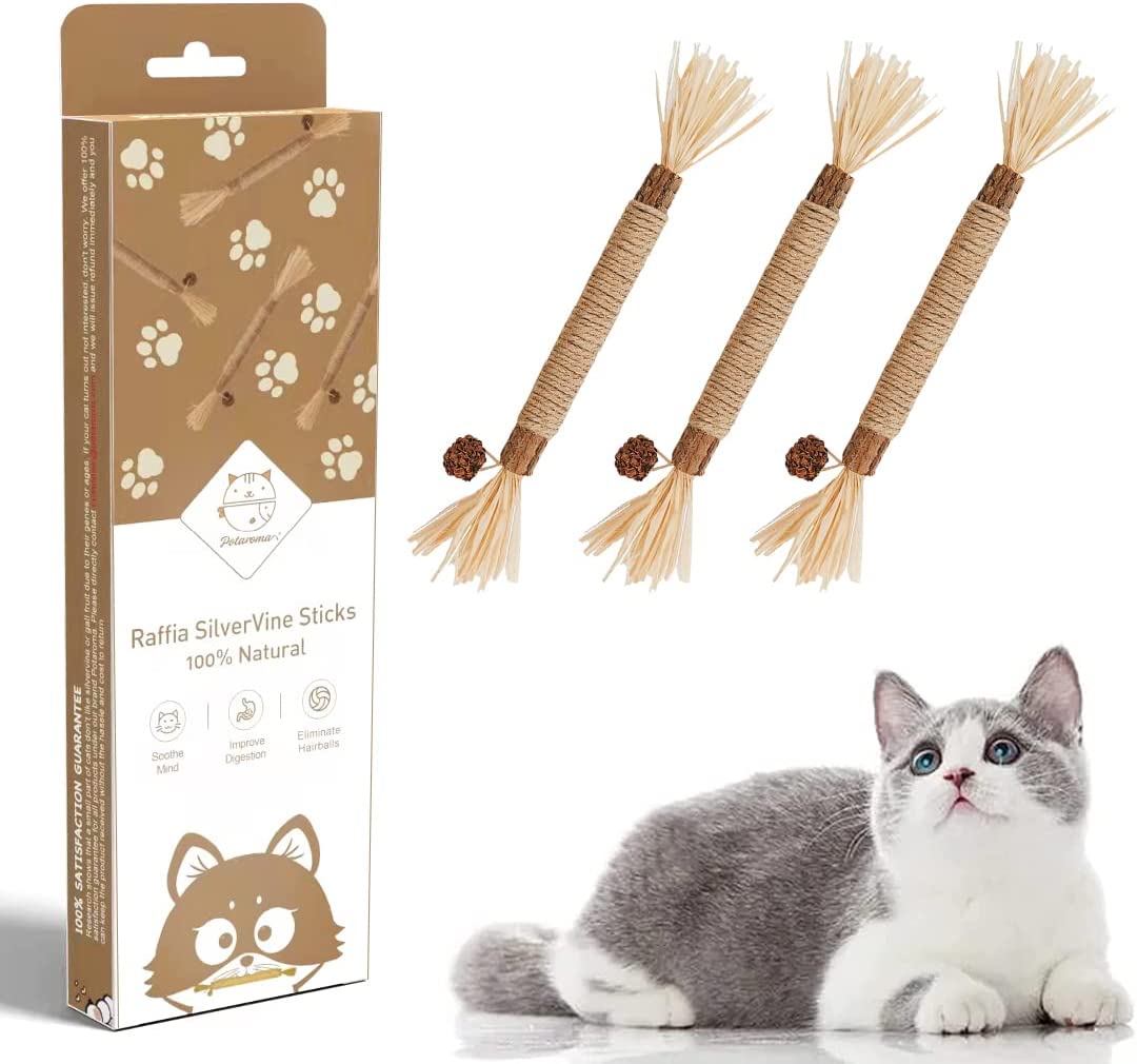 Natural Silvervine Cat Teething Chewing Sticks - Cat Lovers Boutique