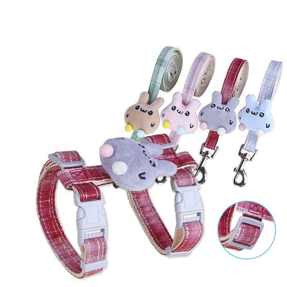 Adjustable Cat Harness & Leash with Cartoon Design - Cat Lovers Boutique