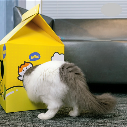 2-in-1 Cardboard Cat House and Scratcher - Cat Lovers Boutique