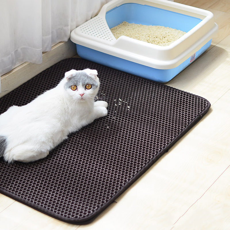 Cat Litter Mat Anti-Tracking Mat Honeycomb Double Layer Waterproof Urine  Proof
