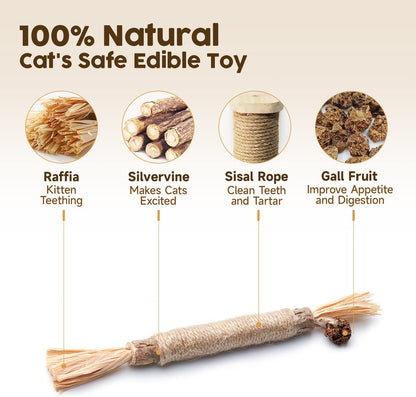 Natural Silvervine Cat Teething Chewing Sticks - Cat Lovers Boutique