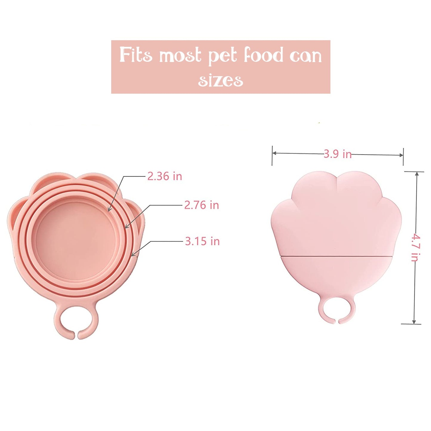 Pet Food Can Lid Opener and Scooper with Silicone Lid Cover Set