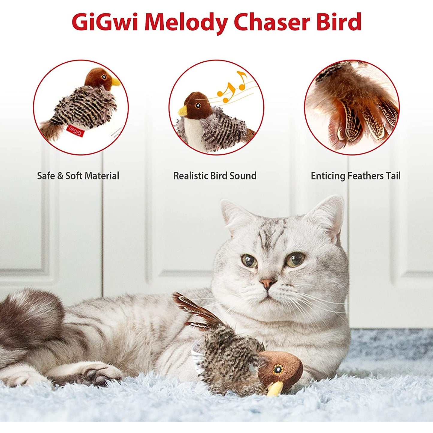 Melody Chaser Interactive Chirping Bird Cat Toy - Cat Lovers Boutique