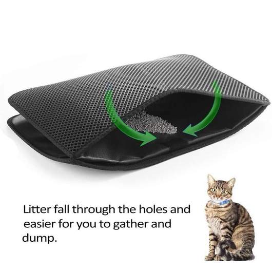 Cat Litter Mat Black / 21.65X29.50 (55x75cm)