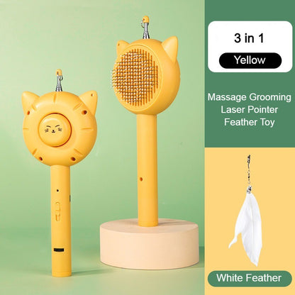All-in-one Self-Cleaning Cat Brush & Toy